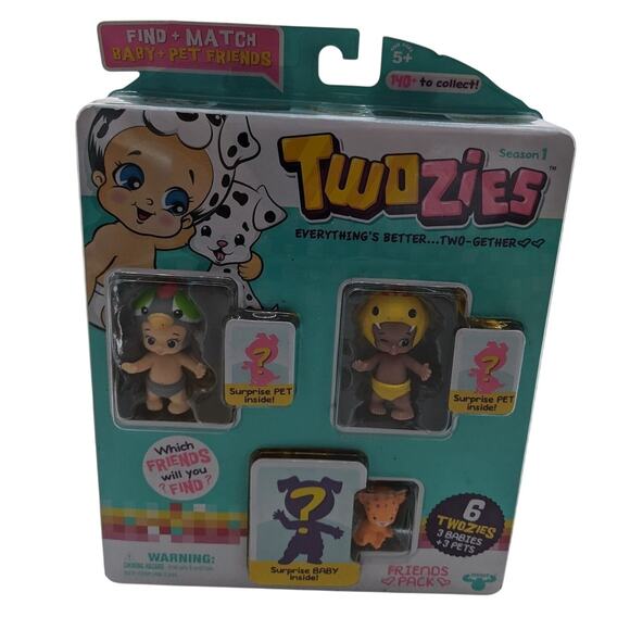 Twozies S1 Friends Pack 3 Babies and 3 Pets - Picture 1 of 2